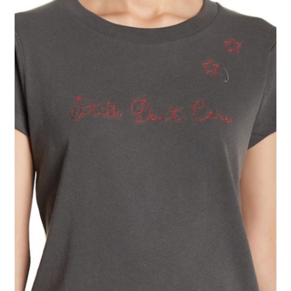 NWT WILDFOX Still Don't Care Stars T Shirt Small - Picture 2 of 6